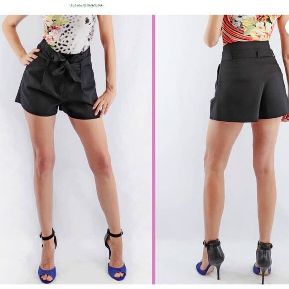 Ann Taylor Loft Metallic Shimmer High Waist Gray Satin Paperbag Shorts 2 NWT NEW